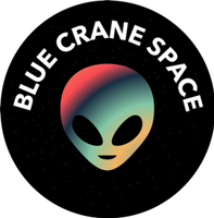 Blue Crane Space logo sticker
